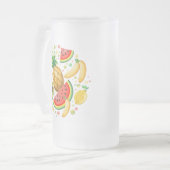 Frisches Sommerkulstmuster Mattglas Bierglas (Vorderseite Links)