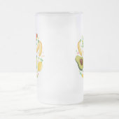 Frisches Sommerkulstmuster Mattglas Bierglas (Mittel)