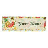 Frisches Sommerkulstmuster Namenschild (Vorderseite)