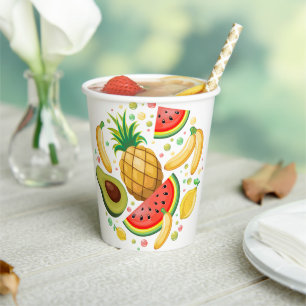 Frisches Sommerkulstmuster Pappbecher