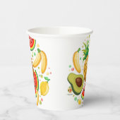 Frisches Sommerkulstmuster Pappbecher (Links)