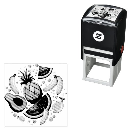 Frisches Sommerkulstmuster Permastempel (Beispiel)