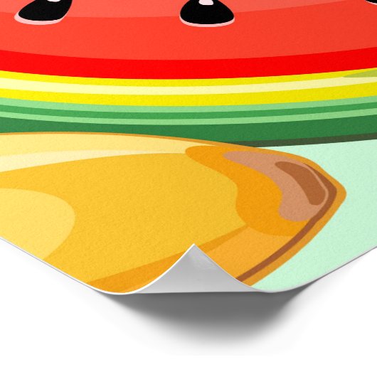 Frisches Sommerkulstmuster Poster (Ecke)