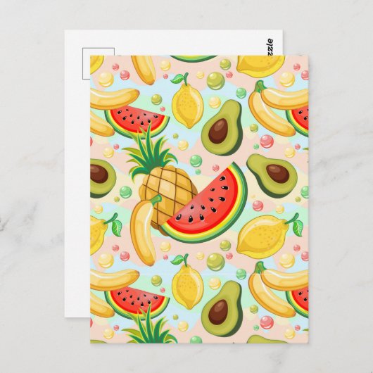 Frisches Sommerkulstmuster Postkarte (Vorne/Hinten)