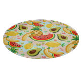 Frisches Sommerkulstmuster Schneidebrett (Ecke)