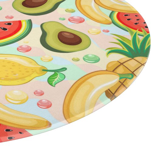 Frisches Sommerkulstmuster Schneidebrett (Ecke)