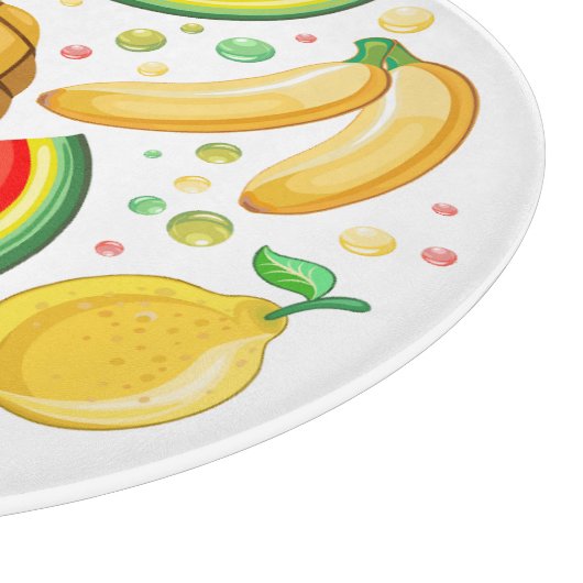 Frisches Sommerkulstmuster Schneidebrett (Ecke)