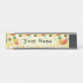 Frisches Sommerkulstmuster Schreibtischnamensplakette (Vorderseite )