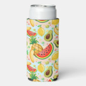 Frisches Sommerkulstmuster Selters Dosenkühler (Seltzer Rückseite)