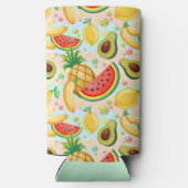 Frisches Sommerkulstmuster Selters Dosenkühler (Rückseite)