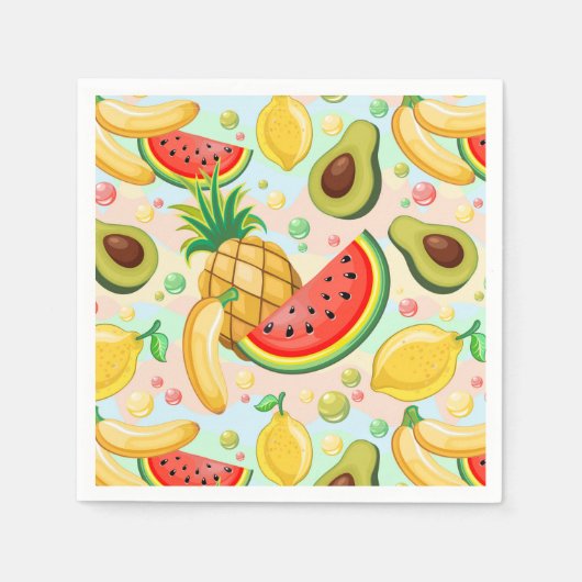 Frisches Sommerkulstmuster Serviette (Vorderseite)