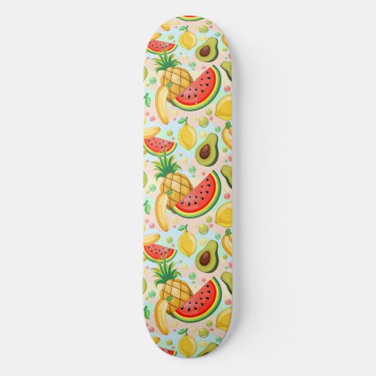 Frisches Sommerkulstmuster Skateboard (Vorderseite)