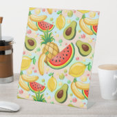 Frisches Sommerkulstmuster Sockelschild (In Situ)