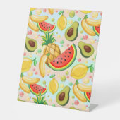 Frisches Sommerkulstmuster Sockelschild (Vorderseite)