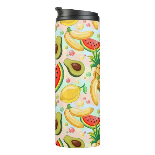 Frisches Sommerkulstmuster Thermosbecher (Nach rechts gedreht)