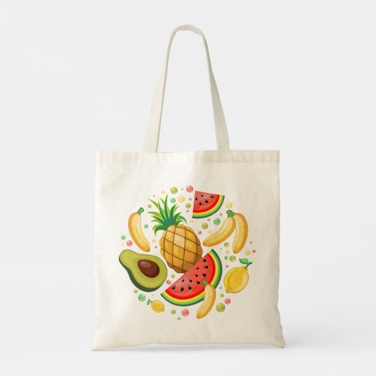 Frisches Sommerkulstmuster Tragetasche (Rückseite)