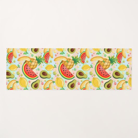Frisches Sommerkulstmuster Yogamatte (Vorderseite (Horizontal))