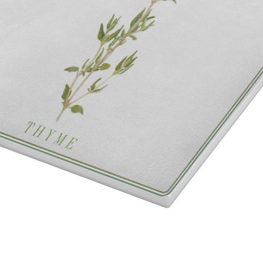 FRISCHES THYME 11x8 Glasschneider Schneidebrett (Ecke)