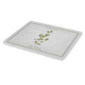 FRISCHES THYME 6x7 Glas-Schneidebrett Schneidebrett (Ecke)