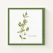 FRISCHES THYME 8.5x8.5 SpiralNotebook - Grün Notizblock (Rückseite)