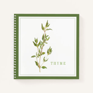 FRISCHES THYME 8.5x8.5 SpiralNotebook - Grün Notizblock