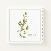 FRISCHES THYME 8.5x8.5 SpiralNotebook Notizblock (Rückseite)