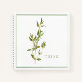 FRISCHES THYME 8.5x8.5 SpiralNotebook Notizblock (Vorderseite)