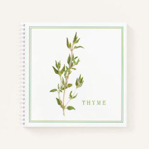 FRISCHES THYME 8.5x8.5 SpiralNotebook Notizblock