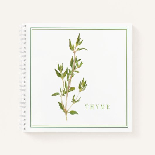 FRISCHES THYME 8.5x8.5 SpiralNotebook Notizblock (Vorderseite)