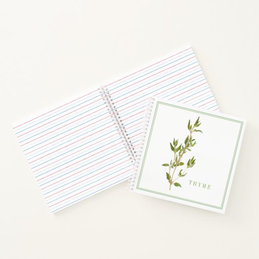 FRISCHES THYME 8.5x8.5 SpiralNotebook Notizblock (Innenseite)