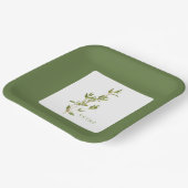 FRISCHES THYME 9" Square Paper Teller - Green (Gewinkelt)