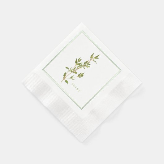 FRISCHES THYME Cocktailpapier Napkins Serviette (Ecke)