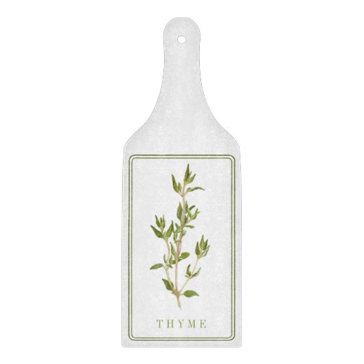 FRISCHES THYME Glas-Schneidebrett Paddel Schneidebrett (Vorderseite)