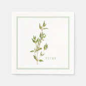 FRISCHES THYME Standard Cocktail Papier Napkins Serviette (Vorderseite)