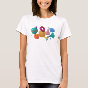 Frisches Türkis BUNTE FORMEN Statement-T-Shirt T-Shirt