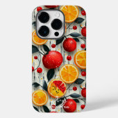 Frisches und lebendiges Fruchtdesign mit Citrus & Case-Mate iPhone Hülle (Rückseite)