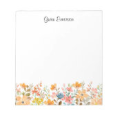 Frisches und modernes Blumendesign Notizblock (Vorderseite)