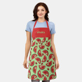 Frisches Wassermelonen-Schürze Schürze (Getragen)