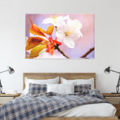 Frisches Weißes Kirschblüten Niedlich Sakura Schön Leinwanddruck (Insitu (Schlafzimmer))