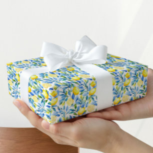 Frisches Zitronen-Geschenkverpackungspapier   Mitt Geschenkpapier