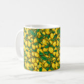 Frisches Zitronen-Zitrus-Muster Kaffeetasse (Vorderseite Links)
