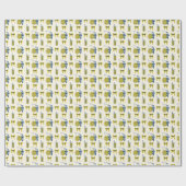 Frisches Zitronenlimonade-Muster-Wrap-Papier-Rolle Geschenkpapier (Flach)