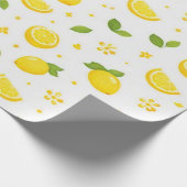 Frisches Zitronenmuster Geschenkpapier (Ecke)