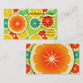 Frisches Zitrusfrüchtedesign, Niedlich farbenfroh Visitenkarte (Vorne/Hinten)