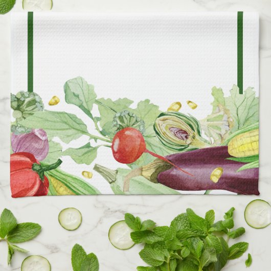 Frischfarmer-Markt-Veggies Geschirrtuch (Gefaltet)