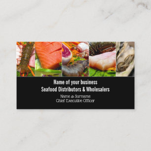 Frischfischgeschäft mit Meeresfrüchten Visitenkarte