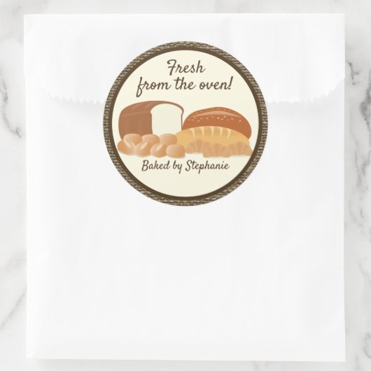 Frischgebackene Breads Runder Aufkleber (Tasche)