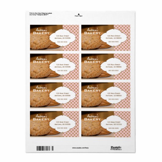 Frischgebackene Foto-Bäckerei-Aufkleber (Vorne)