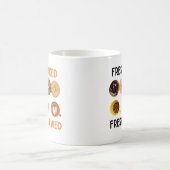 Frischgebackene frisch gebackene Donuts und Kaffee Kaffeetasse (Mittel)