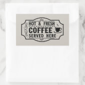 Frischgebackene Kaffeemarke Rechteckiger Aufkleber (Tasche)